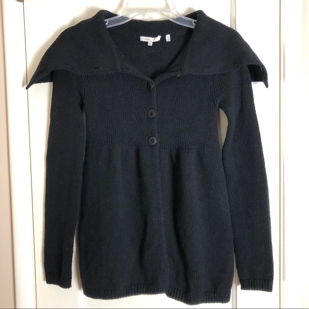 Vince Black Cardigan Sweater